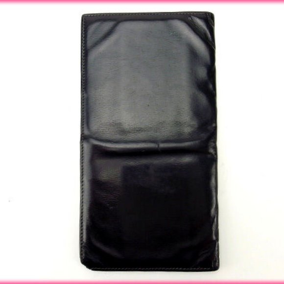 Auth Loewe Wallet Purse Long Wallet Black Woman - Picture 4 of 5